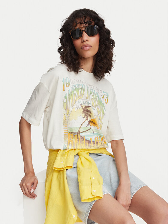 Billabong Billabong Camiseta Sunset Mindset EBJZT00462 Crema Regular Fit