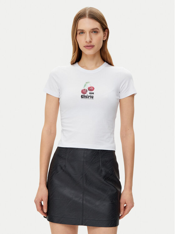 JJXX JJXX T-Shirt Gigi 12277657 Λευκό Stretch Fit