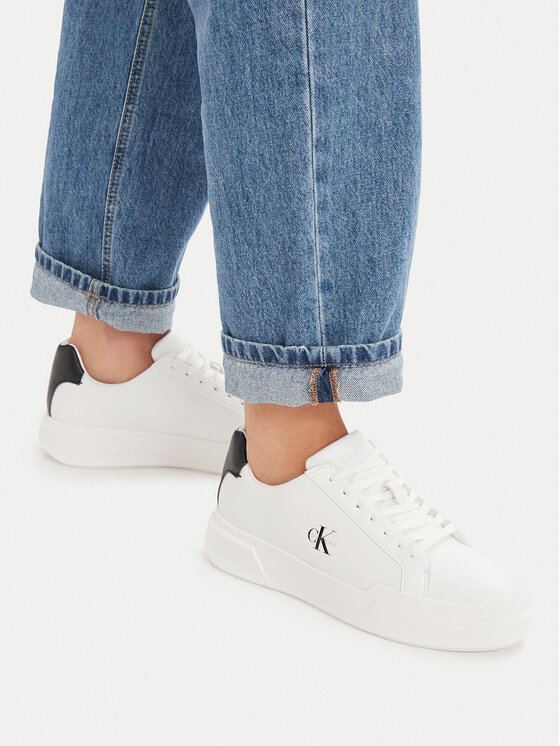 Calvin Klein Sportcipők Calvin Klein Chunky Cupsole Laceup Lth Ml YW0YW01947 Fehér