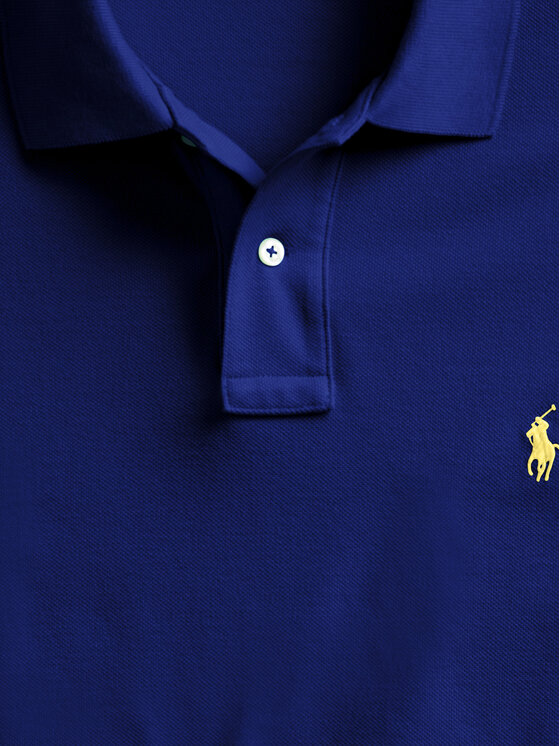 Polo Ralph Lauren Polo Ralph Lauren Polo marškinėliai Core Replen 710795080 Tamsiai mėlyna Slim Fit
