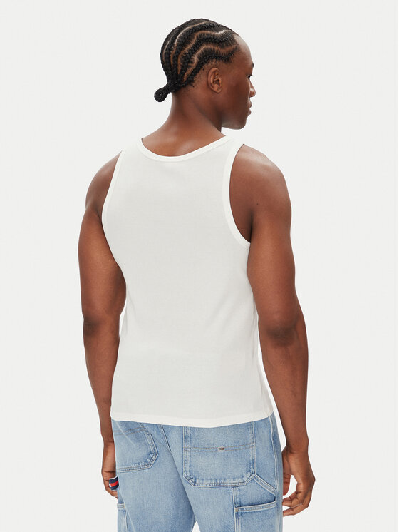Tommy Jeans Tommy Jeans Smanicato Classic Flag DM0DM21927 Bianco Slim Fit