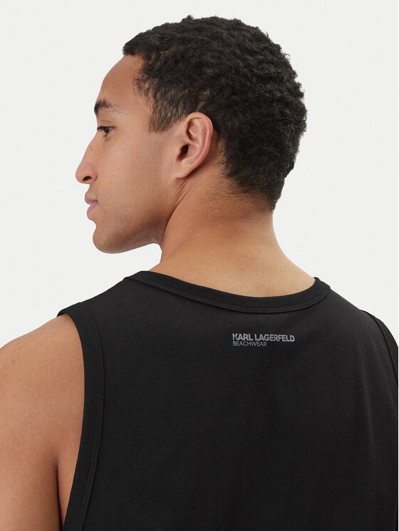 KARL LAGERFELD KARL LAGERFELD Camiseta sin mangas B1M46012 Negro Regular Fit