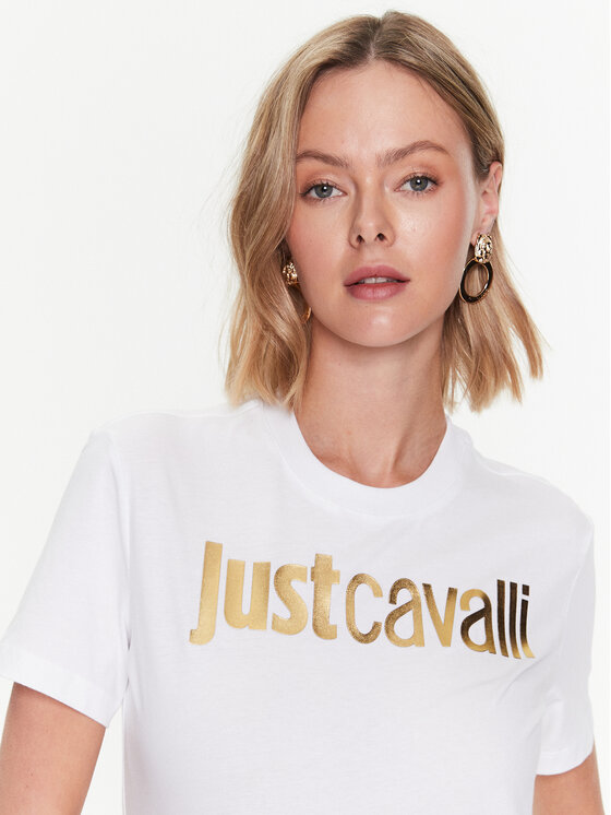 Just Cavalli Just Cavalli Футболка 74PBHF00 Білий Regular Fit