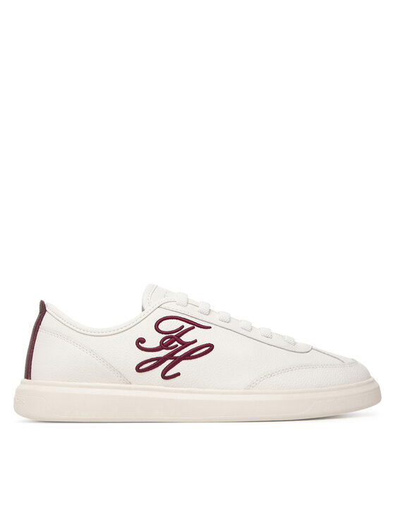 Tommy Hilfiger Сникърси Tommy Hilfiger Th Icon Court Script Premium FW0FW09604 Кремав