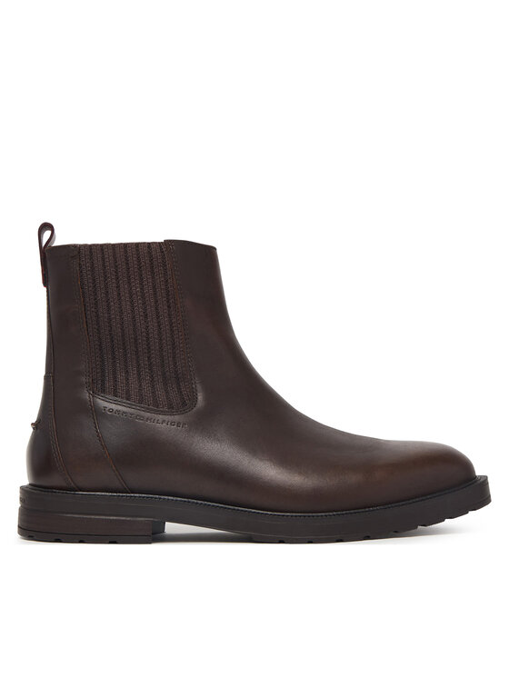 Tommy Hilfiger Botines Tommy Hilfiger Cleated Hilfiger Brush Wl Chel FM0FM06080 Marrón
