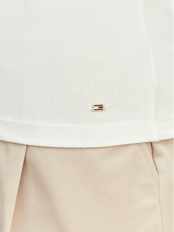 Tommy Hilfiger Tommy Hilfiger Top WW0WW52112 Blanco Slim Fit