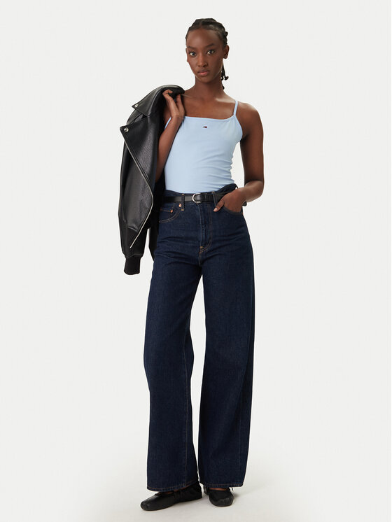 Tommy Jeans Tommy Jeans Top Essential DW0DW20675 Celeste Slim Fit