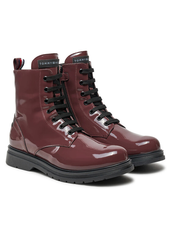 Tommy Hilfiger Členková obuv Tommy Hilfiger T4A5-33588-0775356 Bordová