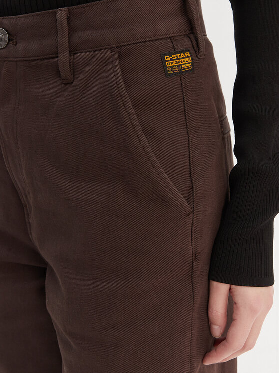 G-STAR G-Star Raw Παντελόνι υφασμάτινο Deck 2.0 D26432-E078 Καφέ Wide Leg