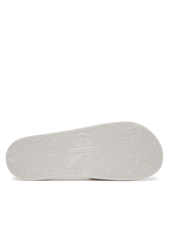 Calvin Klein Jeans Šlepetės Calvin Klein Jeans Slide Hf Mono Cv YM0YM01282 Balta
