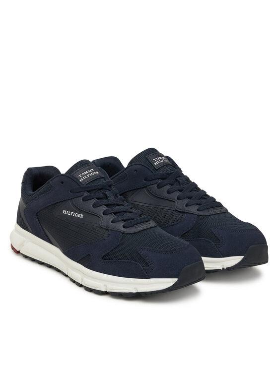 Tommy Hilfiger Sneakersy Tommy Hilfiger Outdoor Runner Mix FM0FM05574 Tmavomodrá