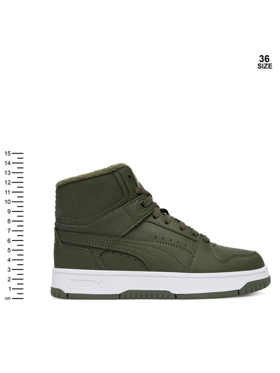 Puma Sneakersy Puma Rebound Slam Mid Wtr Jr 40880302 Tmavo zelená