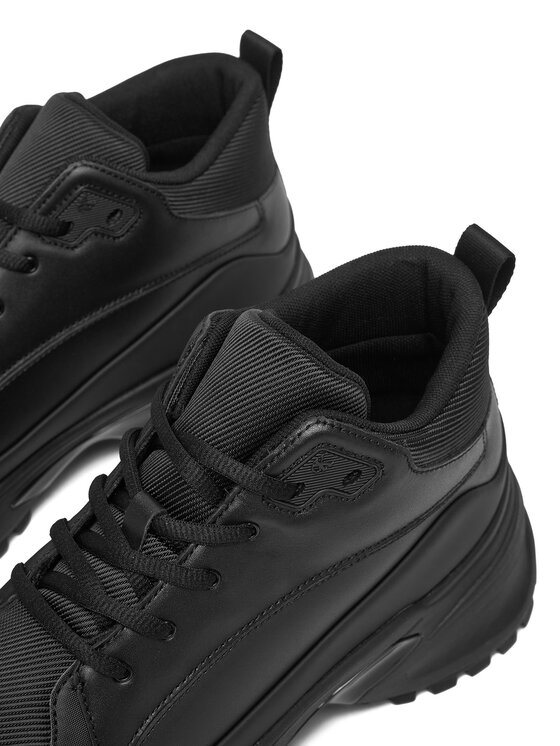 Calvin Klein Sneakersy Calvin Klein Hike Runner Mid Laceup Tech Mix YM0YM01418 Černá