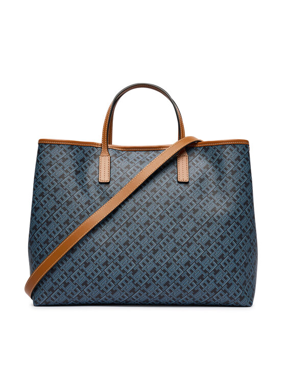 Tommy Hilfiger Rankinė Tommy Hilfiger Th Monoplay Satchel Corp AW0AW19516 Tamsiai mėlyna