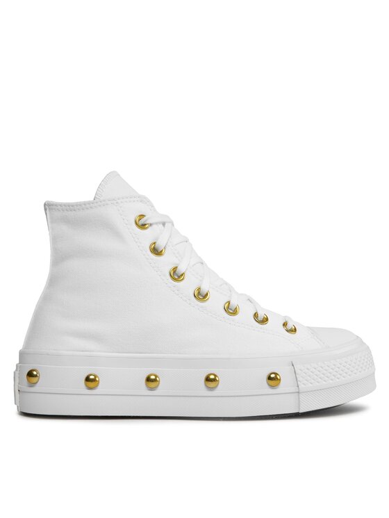 Converse Bambas Converse Chuck Taylor All Star Lift Platform Star Studded A06787C Blanco