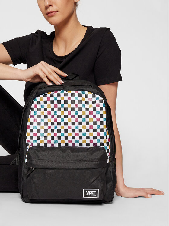 Vans Zaino Vans Glitter Check R VN0A48HGUX91 Nero
