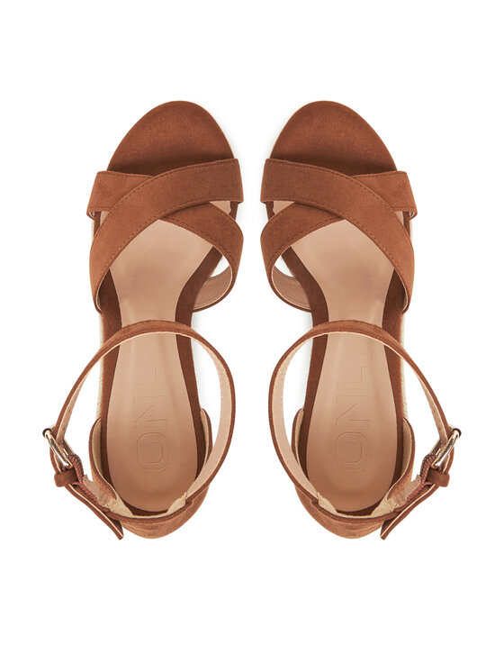 ONLY Shoes Espadryle ONLY Shoes Onlamelia-18 Mf Wedge 15335555 Brązowy