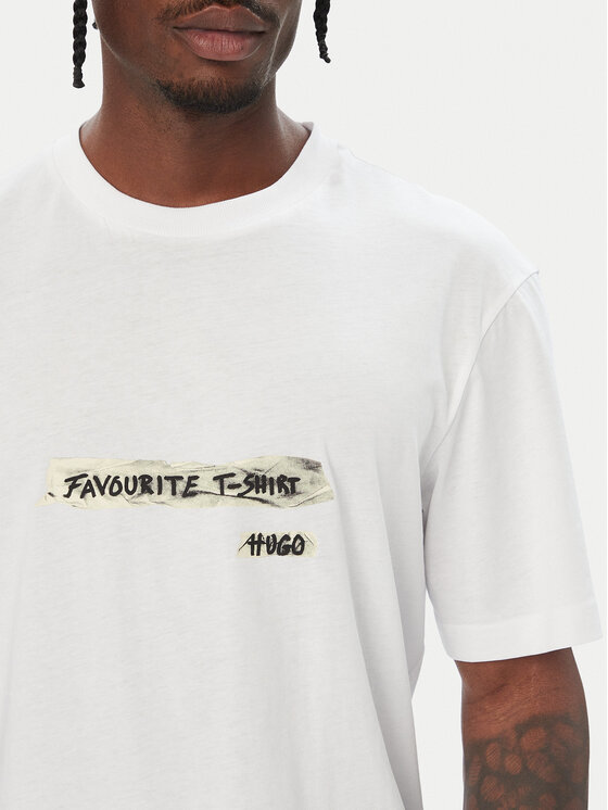 HUGO HUGO Camiseta Naxter 50570028 Blanco Regular Fit