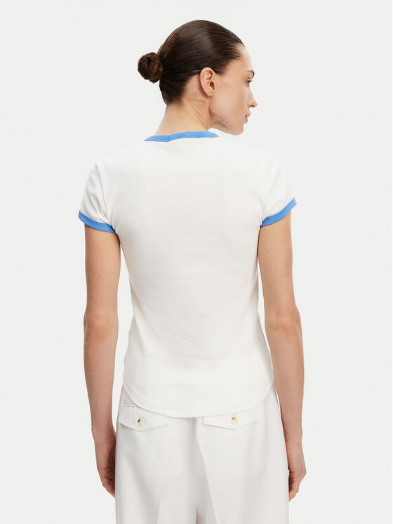 Tommy Hilfiger Tommy Hilfiger Póló WW0WW44581 Ekru Slim Fit