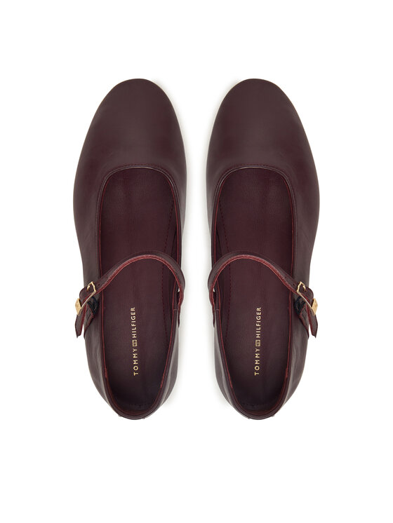 Tommy Hilfiger Baleríny Tommy Hilfiger SmooMaryjane FW0FW09152 Bordová