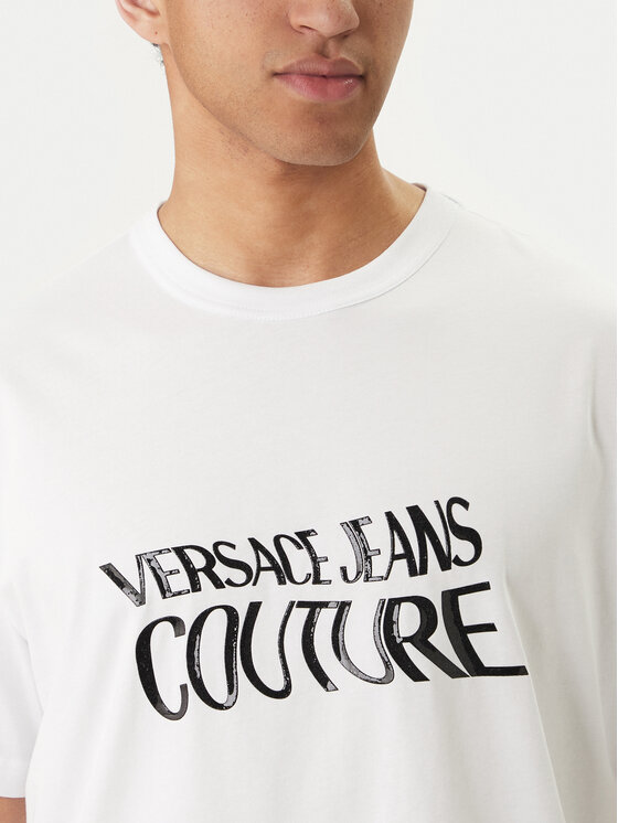 Versace Jeans Couture Versace Jeans Couture Camiseta 80GAHE04 CJ00E Blanco Regular Fit