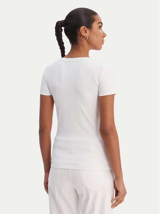 Fracomina Fracomina Camiseta FP26ST3001J42701 Blanco Slim Fit