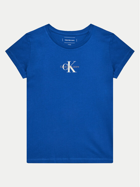 Calvin Klein Jeans Calvin Klein Jeans Marškinėliai IG0IG01470 Mėlyna Slim Fit