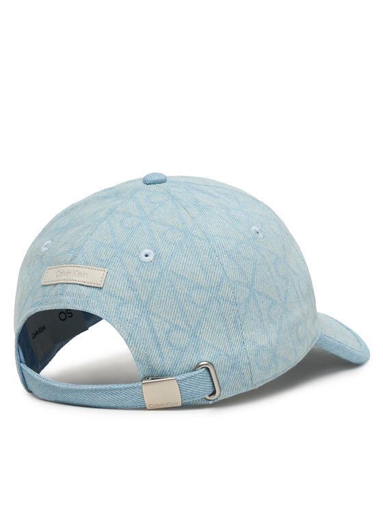 Calvin Klein Шапка с козирка Calvin Klein Denim Emblem Burnout LV04F5042G Светлосиньо