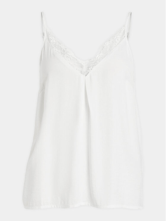 Vila Vila Τοπ Cava 14084535 Λευκό Regular Fit