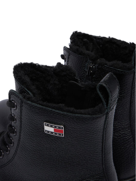 Tommy Jeans Зимни обувки Tommy Jeans Tjw Platform Boots Wl EN0EN03159 Черен