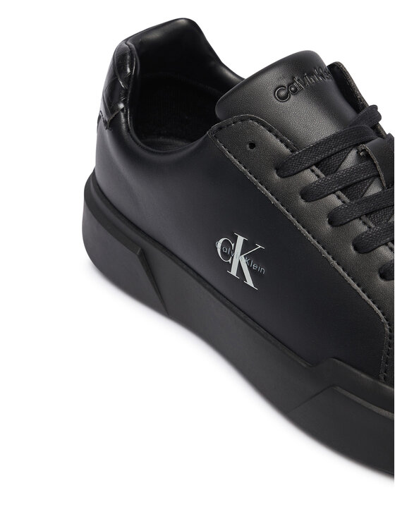 Calvin Klein Laisvalaikio batai Calvin Klein Chunky Cups Laceup Lth Bt Croc HW0HW03223 Juoda