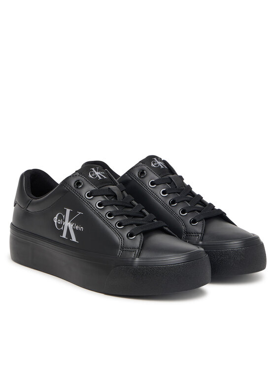 Calvin Klein Sneakersy Calvin Klein Vulc Flatform Laceup Low Lth HW0HW03159 Čierna