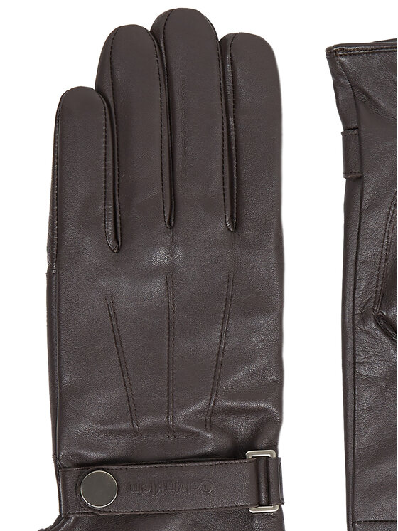 Calvin Klein Pánské rukavice Calvin Klein K50K512384 Hnědá
