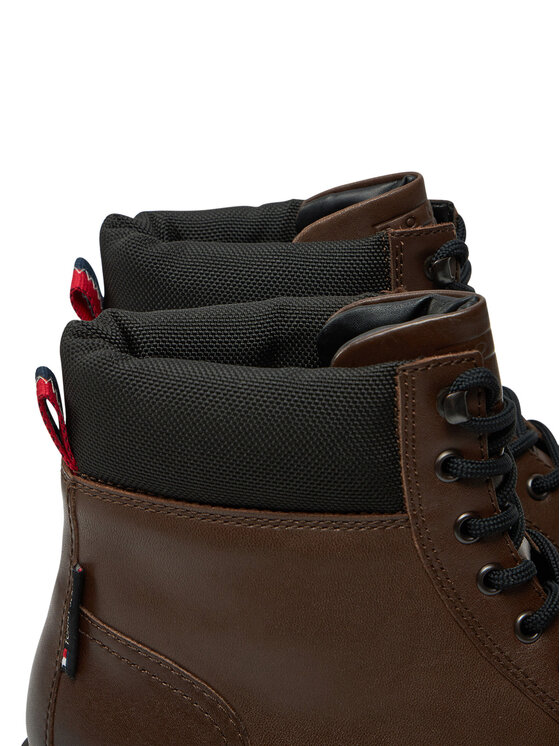 Tommy Jeans Turistická obuv Tommy Jeans Tjm Lace Up Boot EM0EM01446 Hnědá