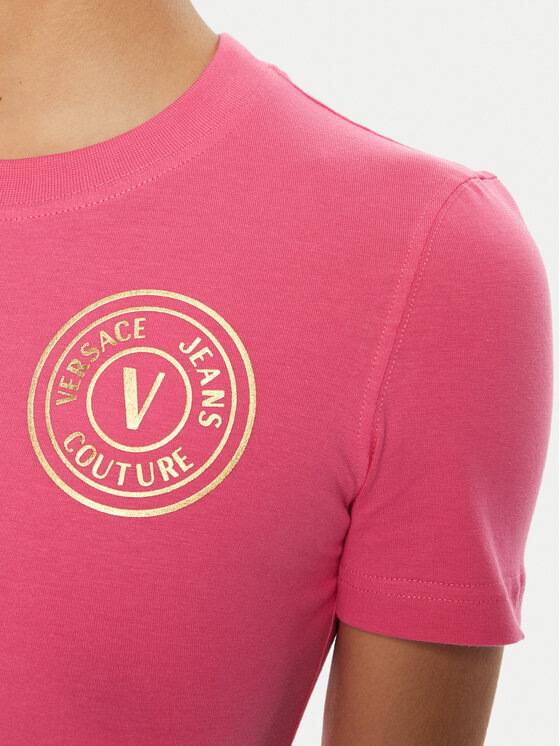 Versace Jeans Couture Versace Jeans Couture Футболка 78HAHT00 Рожевий Regular Fit
