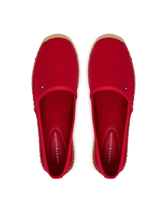 Tommy Hilfiger Espadrilės Tommy Hilfiger Flag Canvas Espadrille FW0FW08541 Raudona