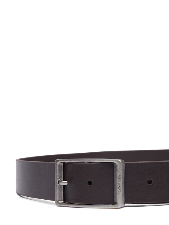 Calvin Klein Cintura Calvin Klein Casual Round Buckle Tumbled 35Mm LV04D7123G Marrone scuro