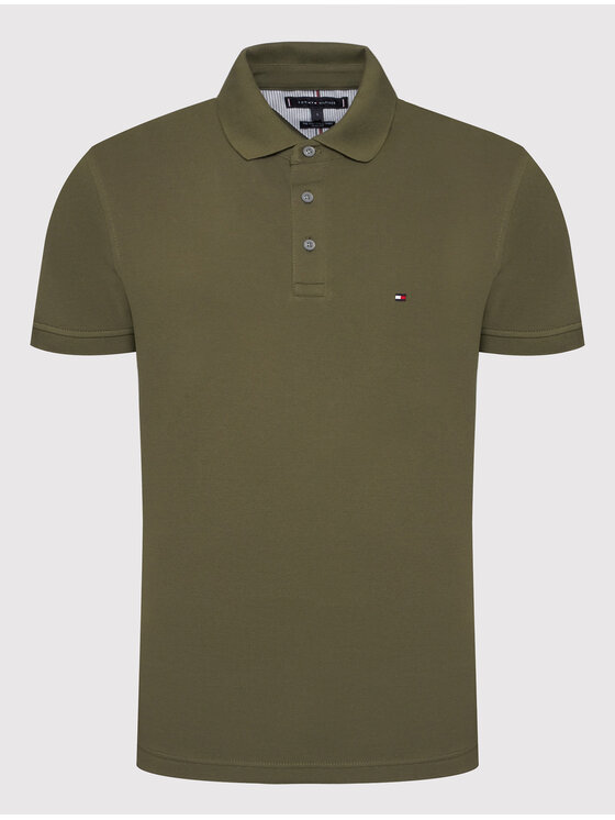 Tommy Hilfiger Tommy Hilfiger Pólóing 1985 MW0MW17771 Zöld Slim Fit