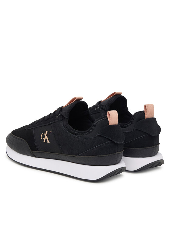 Calvin Klein Сникърси Calvin Klein Retro Runner Sock Laceup Neo Mix HW0HW03250 Черен