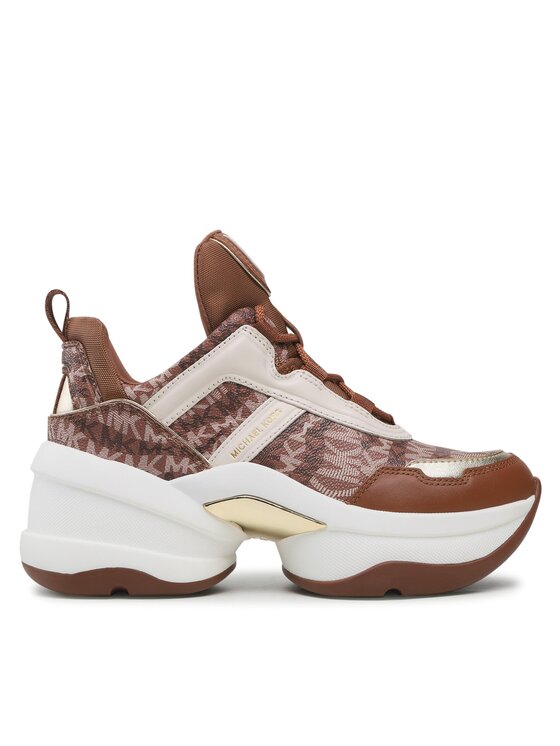 MICHAEL Michael Kors Sneakersy MICHAEL Michael Kors Olympia Trainer 43F2OLFS1B Brązowy