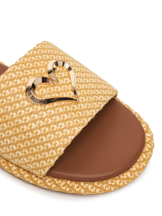 LOVE MOSCHINO Klapki LOVE MOSCHINO JA28252G0OJR5107 Beżowy