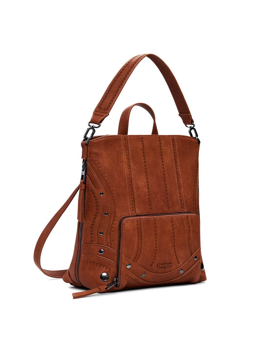 Desigual Ruksak Desigual Embro Patch Pretoria 25WAKP23 Hnedá