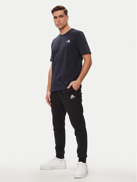adidas adidas Majica Essentials Single Jersey Embroidered Small Logo T-Shirt HY3404 Modra Regular Fit
