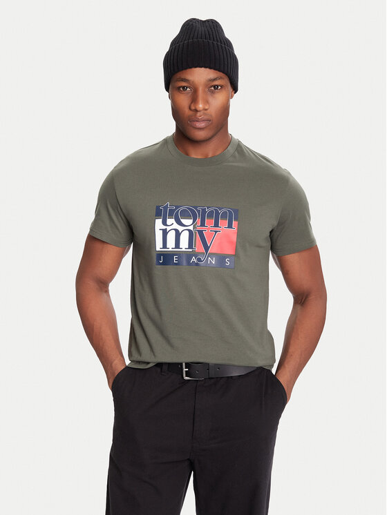 Tommy Jeans Tommy Jeans Camiseta DM0DM21977 Caqui Regular Fit