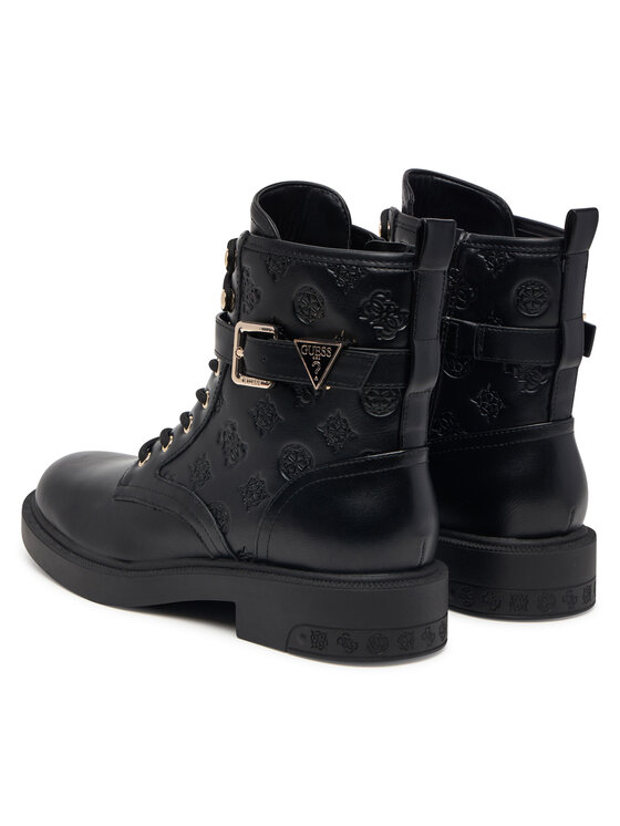 Guess Šnurovacia obuv Guess FLFFEI ELE10 Čierna