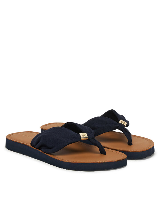 Tommy Hilfiger Infradito Tommy Hilfiger Th Ltr Footbed Summer Sandal FW0FW09194 Blu scuro