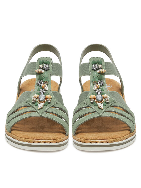 Rieker Sandále Rieker V0649-52 Zelená