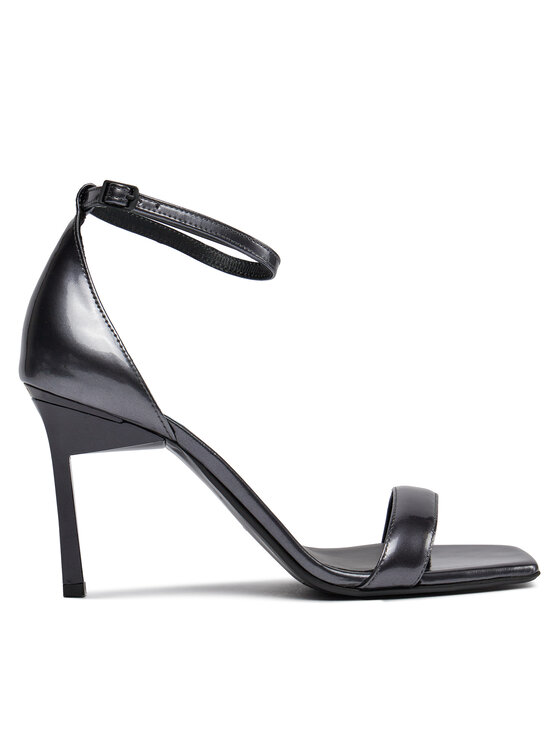 Calvin Klein Sandale Calvin Klein Geo Stil Square Sandal 90-Pearl HW0HW01993 Crna