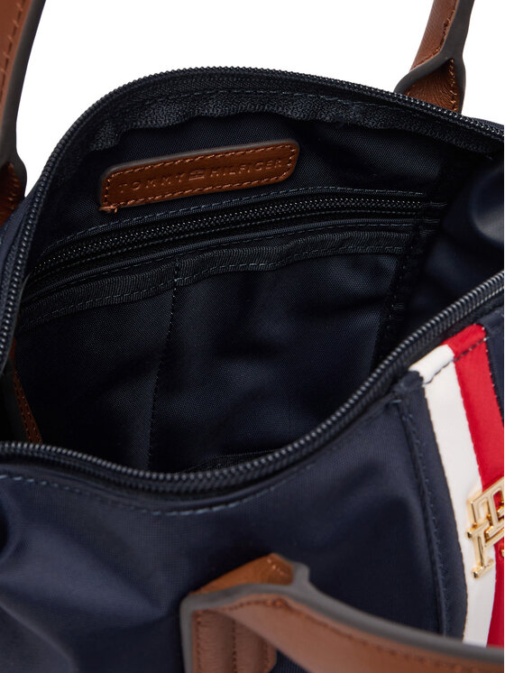 Tommy Hilfiger Дамска чанта Tommy Hilfiger Popette Mini Tote Corp AW0AW19025 Тъмносин