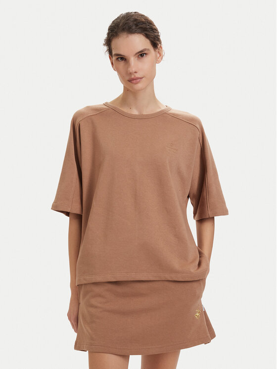 Beverly Hills Polo Club Beverly Hills Polo Club Camiseta P-SS26W-TS00817 Marrón claro Oversize